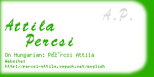 attila percsi business card